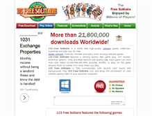 Tablet Screenshot of 123freesolitaire.com